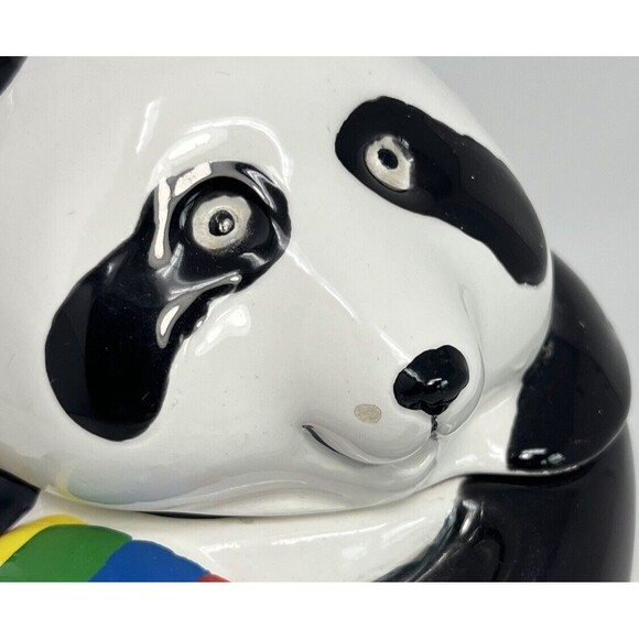 Vintage OCI Omnibus‎ 1983 Fitz & Floyd Panda Small Cookie Jar With Ball - Picture 4 of 15